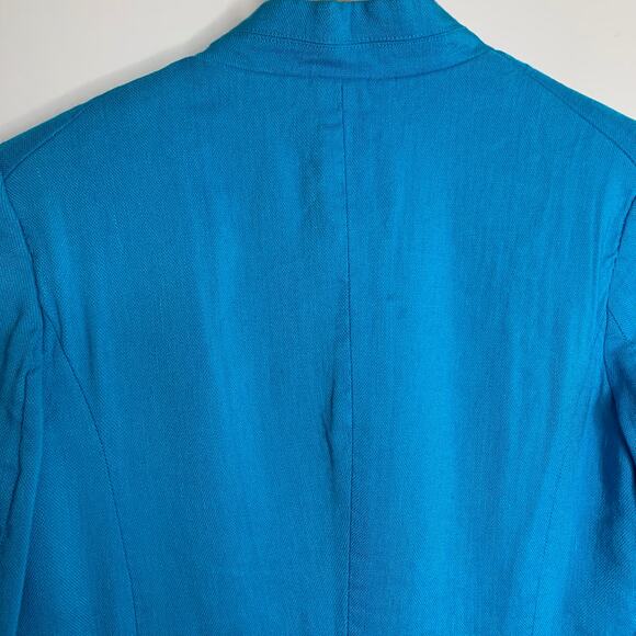 Veronica Beard Dickey Jacket Mile Turquoise Peplum Blazer Women Size 4 - Picture 13 of 16